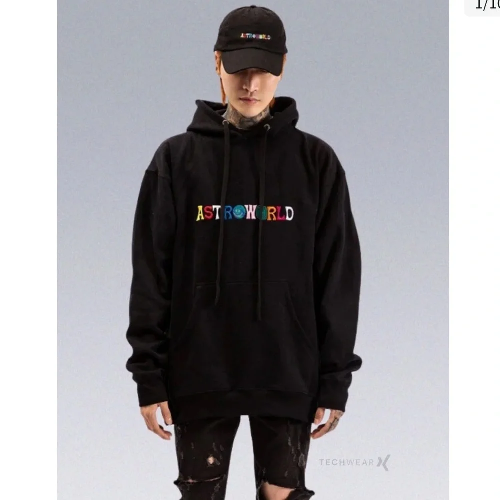 Astroworld Travis Scott Concert Hoodie “Wish You Were Here” Size Medium Black